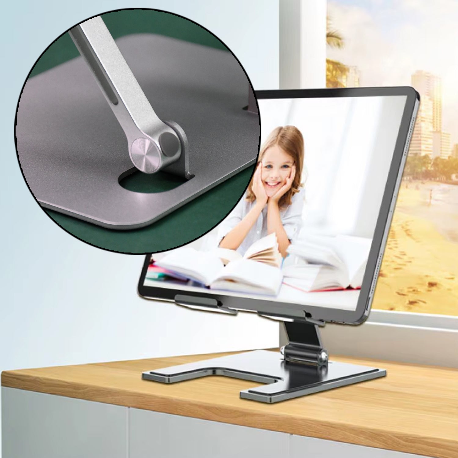 Tablet Stand Metal Alloy Adjustable Bracket Suitable For Tablet Computers For Desk Ergonomic Foldable Metal Tablet Holdertabletsmobile Phones