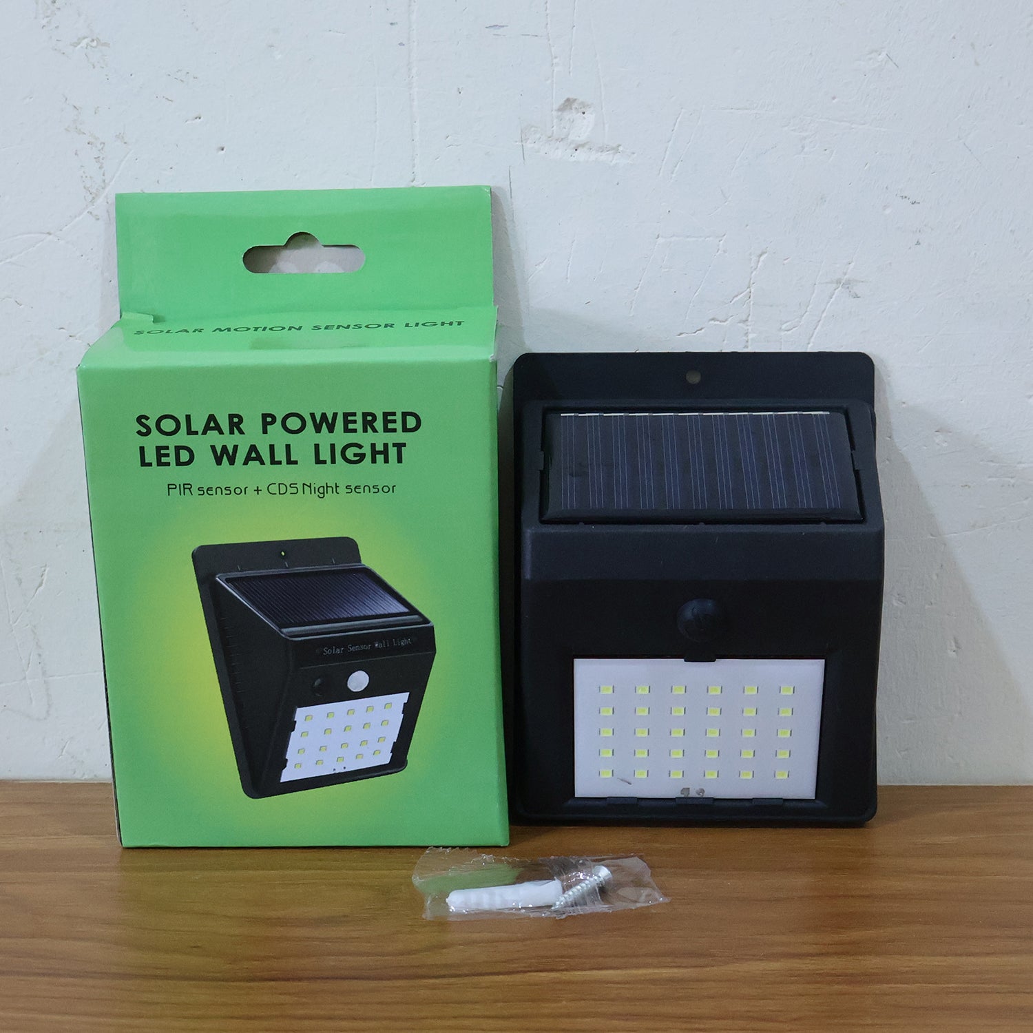 Solar Powered Led Wall Light - (1 Pc)