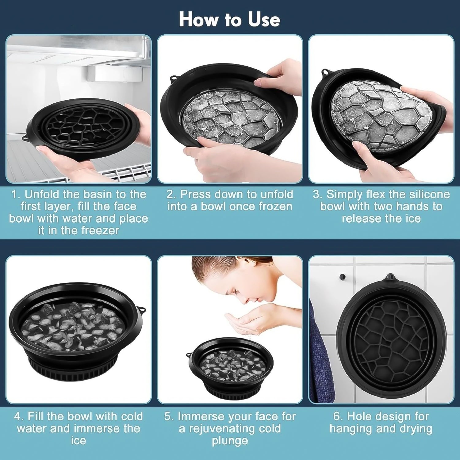 Facial Ice Bowl For Skin Care Ice Therapy Face Cooling Mold (1 Pc)