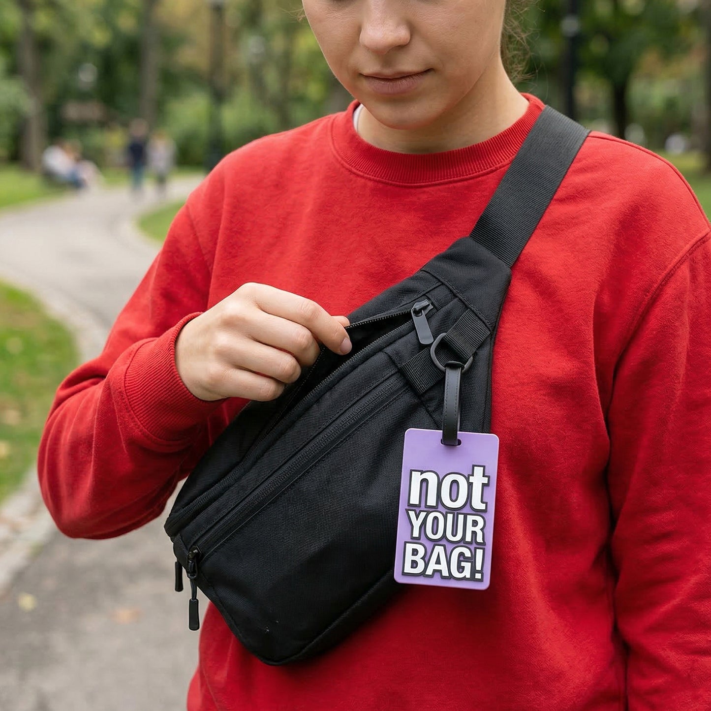 Travel Identification Luggage Bag Tag With Bold Not Your Bag (1 Pc)