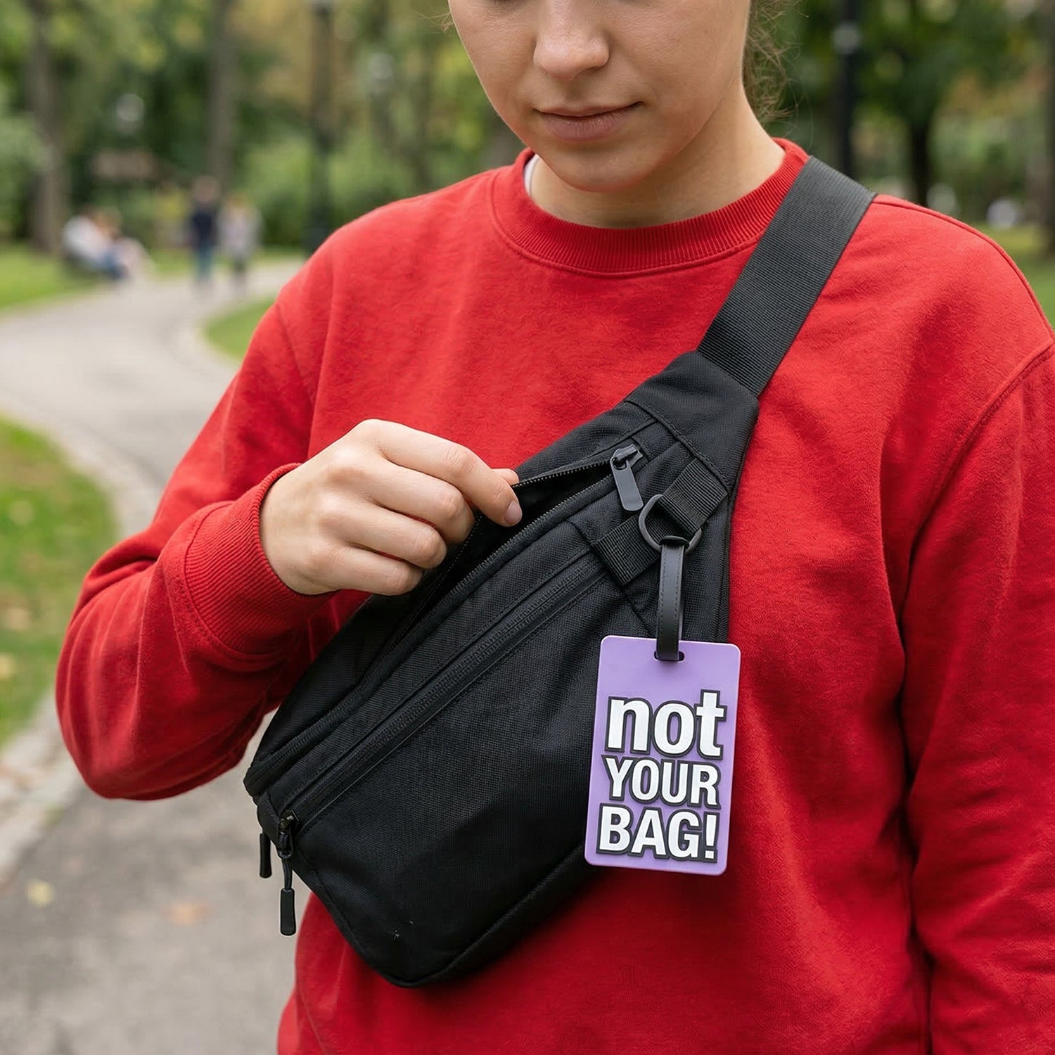 Travel Identification Luggage Bag Tag With Bold Not Your Bag (1 Pc)