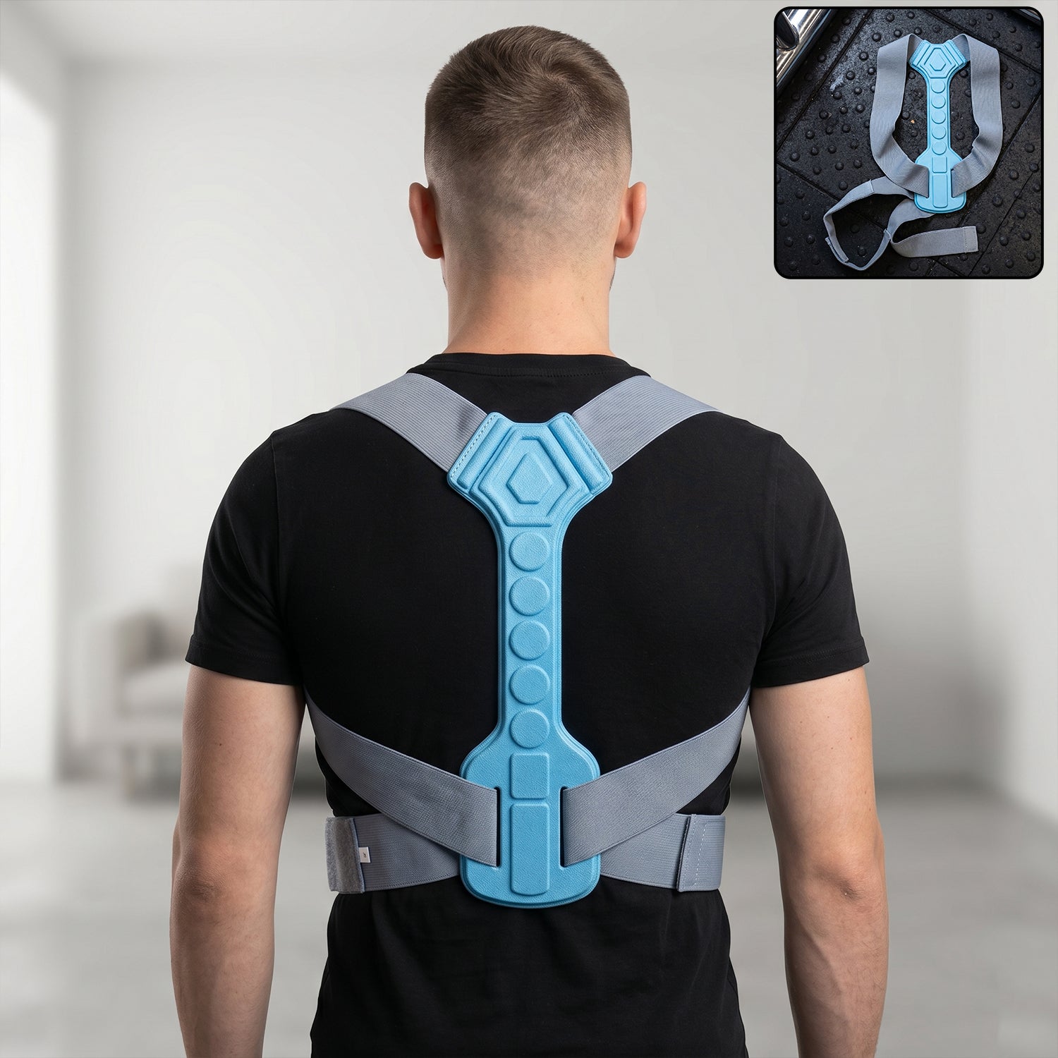 Ergonomic Adjustable Back Posture Corrector Support Belt (1 Pc Small)